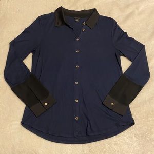 Ann Taylor Button Down Blouse w/Shear Sleeves